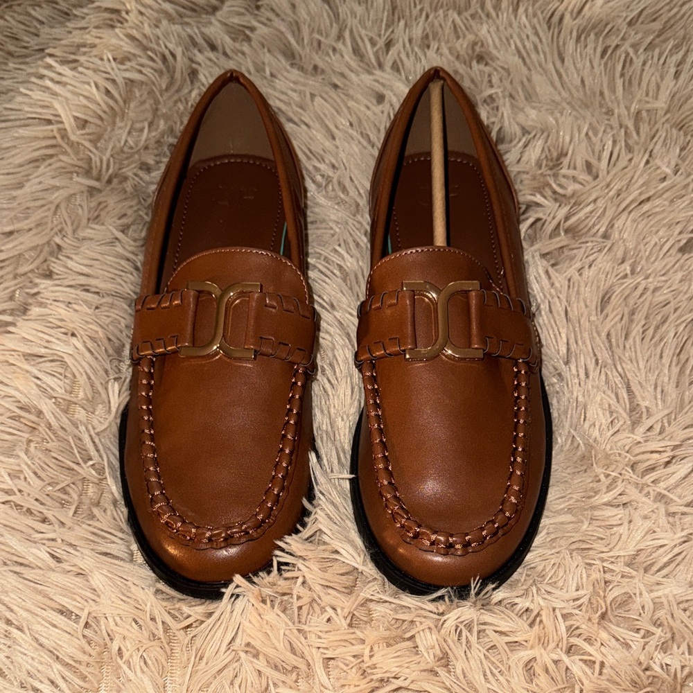 Shoe Dazzle Brown Loafers